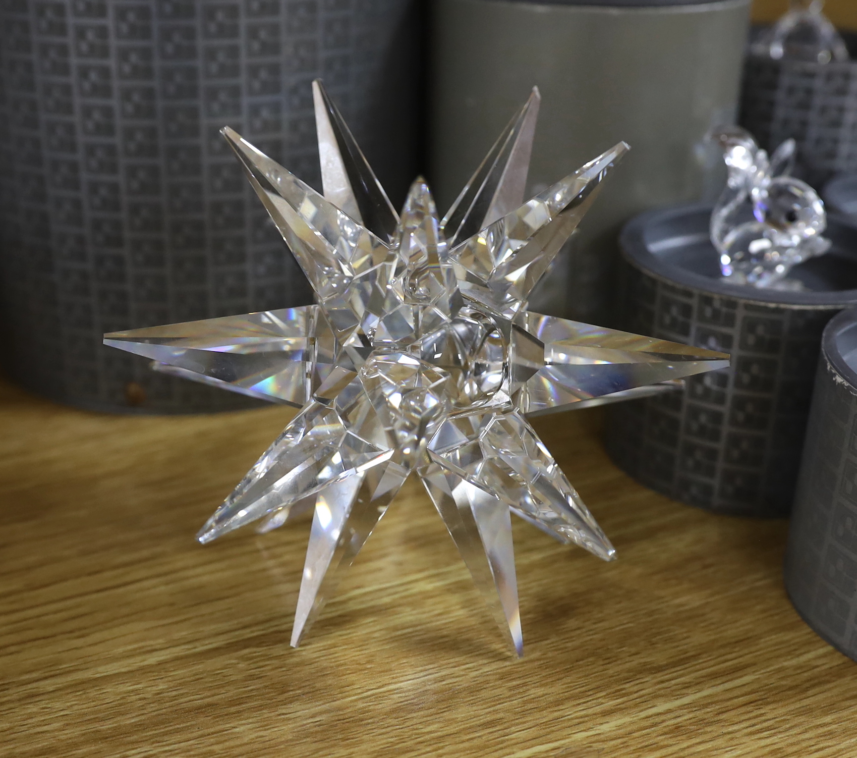 Swarovski Crystal - various boxed models, tallest star 11cm high (11)